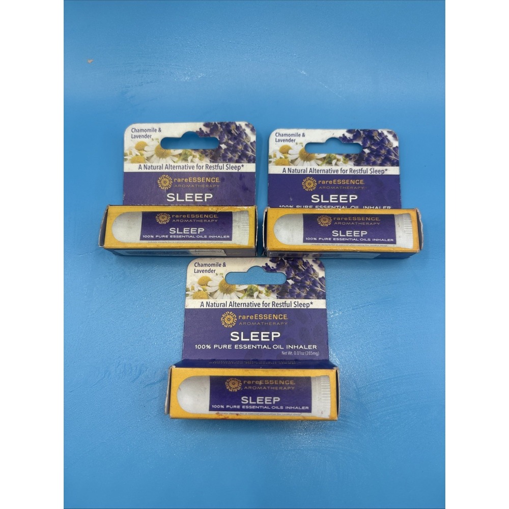3X Rare Essence SLEEP Chamomile & Lavender Inhale 100% Pure Essential Oil 0.01oz